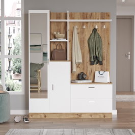 Hanah Home Perchero Dd5-Aw Pino Atlántico y Blanco